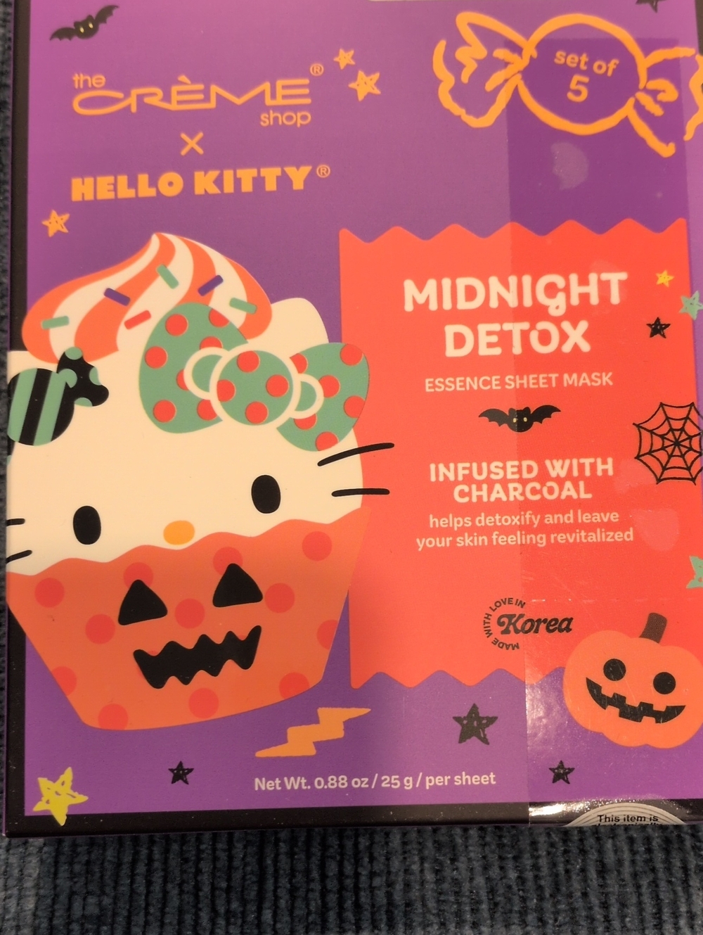 The Crème Shop x Hello Kitty Midnight Detox Charcoal Sheet Mask